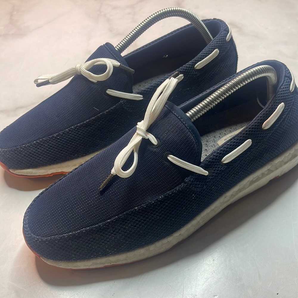 SWIMS Men's Breeze Leap Laser Loafer in Navy, White, & Orange